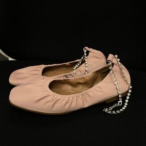 Holiday Pink Flats with Chain